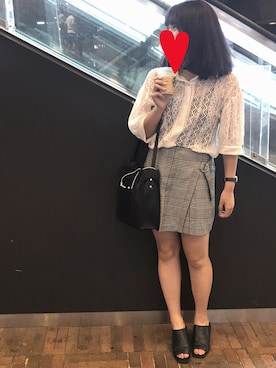 「HOTPING（ホッピン）のアイテム（バッグ）」を使った、みょんさん（レディース・161cm）の夏コーディネート