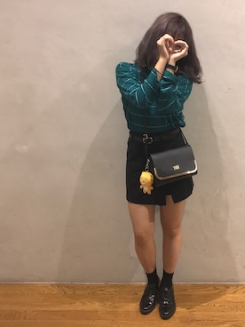 「オルチャンファッション」｜「アイテム（その他シューズ）」を使った、みょんさん（レディース・161cm）の秋コーディネート