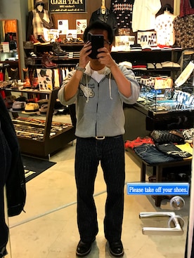 「The Flat Head（ザ・フラットヘッド）のアイテム（ブーツ）」を使った、ジンさん（メンズ・163cm）の秋コーディネート