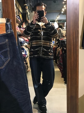 「The Flat Head（ザ・フラットヘッド）のアイテム（ジャケット/アウター）」を使った、ジンさん（メンズ・163cm）の秋コーディネート