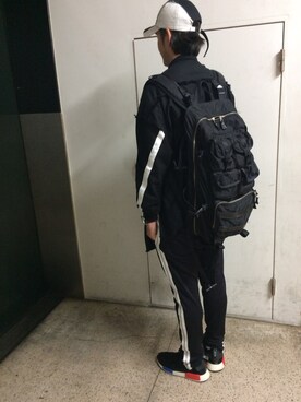 「L.H.P（エルエイチピー）のアイテム（パンツ）」を使った、SHINYA KASHIWAGIさん（メンズ・177cm）の秋コーディネート