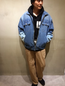 「L.H.P Private Brand（エルエイチピープライベートブランド）のアイテム（ジャケット/アウター）」を使った、SHINYA KASHIWAGIさん（メンズ・177cm）の冬コーディネート