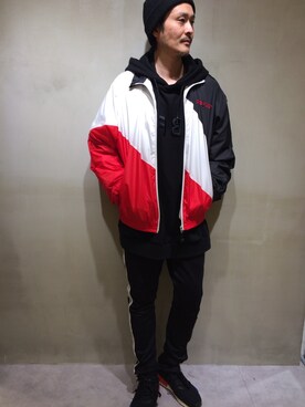 「DANKE SCHON（ダンケシェーン）のアイテム（ナイロンジャケット）」を使った、SHINYA KASHIWAGIさん（メンズ・177cm）の冬コーディネート