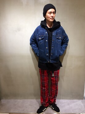 「L.H.P Private Brand（エルエイチピープライベートブランド）のアイテム（ジャケット/アウター）」を使った、SHINYA KASHIWAGIさん（メンズ・177cm）の春コーディネート