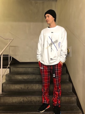 「STILL GOOD（スティールグッド）のアイテム」を使った、SHINYA KASHIWAGIさん（メンズ・177cm）の春コーディネート