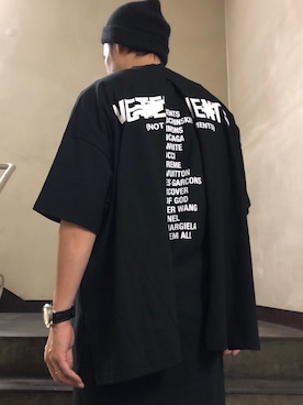 「L.H.P（エルエイチピー）のアイテム（タンクトップ）」を使った、SHINYA KASHIWAGIさん（メンズ・177cm）の夏コーディネート