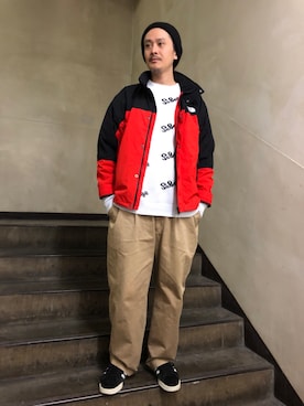 「Danke schon」｜「アイテム（マウンテンパーカー）」を使った、SHINYA KASHIWAGIさん（メンズ・177cm）の秋コーディネート