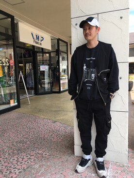 「L.H.P Private Brand（エルエイチピープライベートブランド）のアイテム（スウェット）」を使った、SHINYA KASHIWAGIさん（メンズ・177cm）の春コーディネート