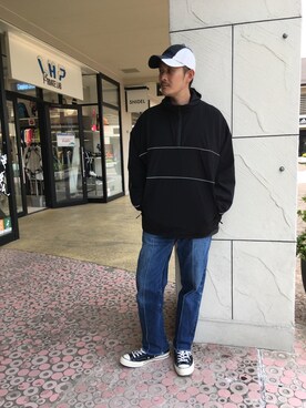 「L.H.P Private Brand（エルエイチピープライベートブランド）のアイテム（ジャケット/アウター）」を使った、SHINYA KASHIWAGIさん（メンズ・177cm）の秋コーディネート