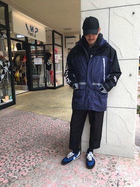 「thisisneverthat（ディスイズネバーザット）のアイテム（ジャケット/アウター）」を使った、SHINYA KASHIWAGIさん（メンズ・177cm）の秋コーディネート