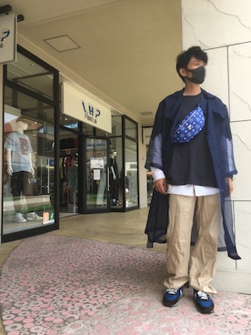 「MCM（エムシーエム）のアイテム（その他アウター）」を使った、SHINYA KASHIWAGIさん（メンズ・177cm）の夏コーディネート