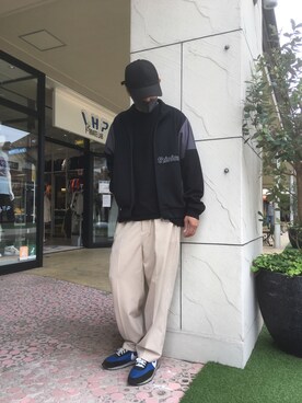 「thisisneverthat（ディスイズネバーザット）のアイテム（ジャケット/アウター）」を使った、SHINYA KASHIWAGIさん（メンズ・177cm）の夏コーディネート
