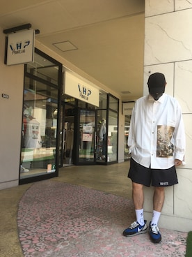 「Clut（クルト）のアイテム」を使った、SHINYA KASHIWAGIさん（メンズ・177cm）の夏コーディネート