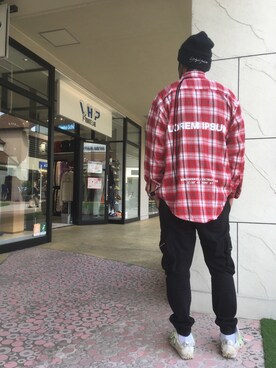 「mindseeker（マインドシーカー）のアイテム」を使った、SHINYA KASHIWAGIさん（メンズ・177cm）の秋コーディネート