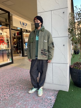 「ROGIC（ロジック）のアイテム」を使った、SHINYA KASHIWAGIさん（メンズ・177cm）の冬コーディネート