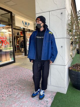 「KaneZ（ケインズ）のアイテム」を使った、SHINYA KASHIWAGIさん（メンズ・177cm）の冬コーディネート