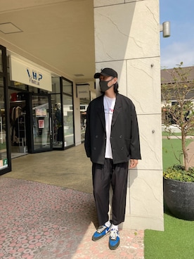 「404error（フォーオーフォーエラー）のアイテム」を使った、SHINYA KASHIWAGIさん（メンズ・177cm）の春コーディネート