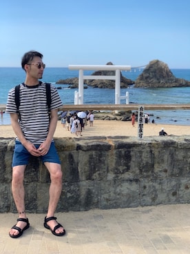 「Teva（テバ）のアイテム」を使った、うぉいさん（メンズ・175cm）の夏コーディネート