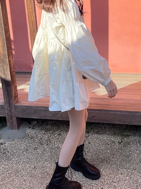 「STYLENANDA（スタイルナンダ）のアイテム（ブーツ）」を使った、kanaさん（レディース・164cm）の冬コーディネート