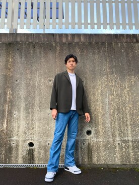 「NIKE（ナイキ）のアイテム（シューズ、ホワイト系）」を使った、jikinjangさん（メンズ・177cm）の秋コーディネート