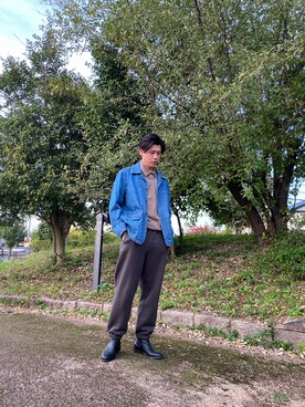 「UNIQLO（ユニクロ）のアイテム（パンツ、グレー系）」を使った、jikinjangさん（メンズ・177cm）の秋コーディネート