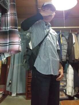 しまむら シマムラ のショルダーバッグを使ったメンズ人気ファッションコーディネート 身長 161cm 170cm Wear