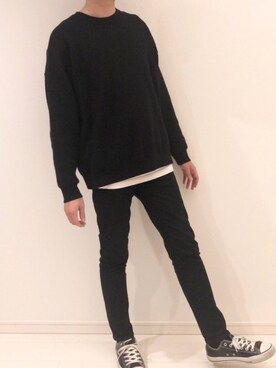 「H&M（エイチ・アンド・エム）のアイテム（タンクトップ、ホワイト系）」を使った、けんたろーさん（メンズ・176cm）の秋コーディネート