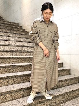 「千鳥柄」｜SANAさん（レディース・153cm）の秋コーディネート