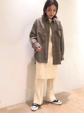 「CONVERSE TOKYO（コンバーストウキョウ）のアイテム」を使った、SANAさん（レディース・153cm）の冬コーディネート