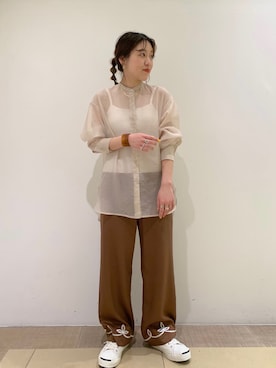 「CONVERSE TOKYO（コンバーストウキョウ）のアイテム」を使った、SANAさん（レディース・153cm）の春コーディネート