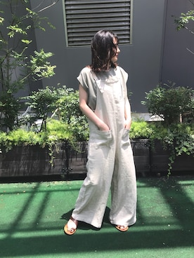 「cepo（セポ）のアイテム（オールインワン・サロペット）」を使った、はたなおさん（レディース・158cm）の夏コーディネート