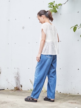 「cepo（セポ）のアイテム」を使った、はたなおさん（レディース・158cm）の夏コーディネート