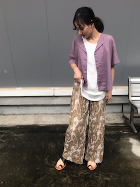 「cepo（セポ）のアイテム（パンツ）」を使った、はたなおさん（レディース・158cm）の夏コーディネート