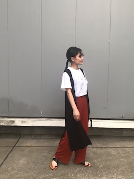 「cepo（セポ）のアイテム（パンツ）」を使った、はたなおさん（レディース・158cm）の夏コーディネート