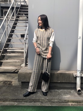 「cepo（セポ）のアイテム（パンツ）」を使った、はたなおさん（レディース・158cm）の秋コーディネート