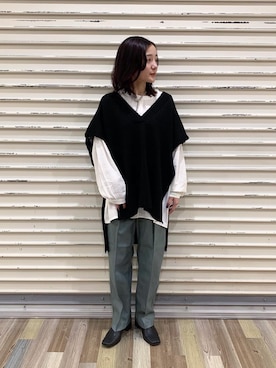 「エコレザー」｜はたなおさん（レディース・158cm）の秋コーディネート