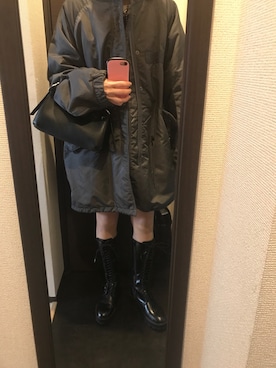 「MOUSSY（マウジー）のアイテム（ジャケット/アウター）」を使った、はたなおさん（レディース・158cm）の冬コーディネート