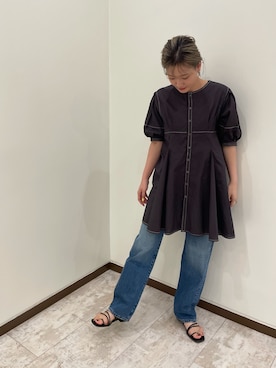 「ミニワンピ」｜はたなおさん（レディース・158cm）の夏コーディネート