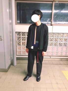 「JOURNAL STANDARD relume（ジャーナルスタンダード　レリューム）のアイテム（MA-1）」を使った、shoheiさん（メンズ・172cm）の秋コーディネート