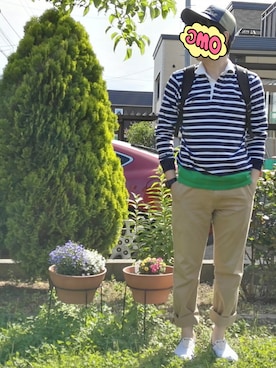 「STIFF（スティッフ）のアイテム」を使った、chunさん（メンズ・172cm）の夏コーディネート