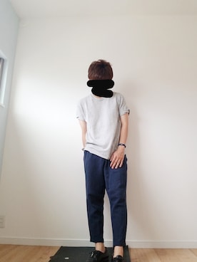 「DIGAWEL（ディガウェル）のアイテム（スラックス）」を使った、Kei Ozawaさん（メンズ・173cm）の夏コーディネート