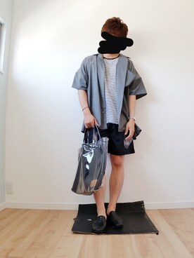 「Basis Broek Belgium（バージスブルック）のアイテム」を使った、Kei Ozawaさん（メンズ・173cm）の夏コーディネート