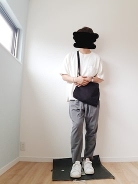 「Basis Broek Belgium（バージスブルック）のアイテム（スラックス）」を使った、Kei Ozawaさん（メンズ・173cm）の夏コーディネート