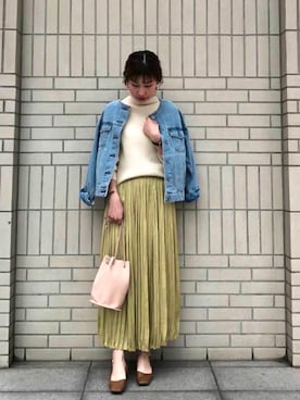 「Te chichi（テチチ）のアイテム（デニムジャケット）」を使った、ayakaさん（レディース・156cm）の春コーディネート