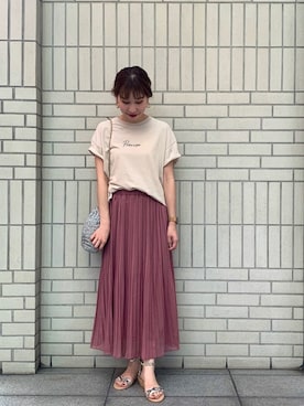 「Te chichi CLASSIC（テチチクラシック）のアイテム（サンダル）」を使った、ayakaさん（レディース・156cm）の夏コーディネート