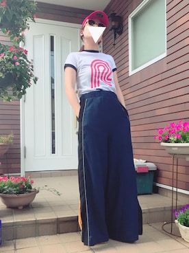 「PAMEO POSE」｜「アイテム（帽子）」を使った、ma.さん（レディース・157cm）の夏コーディネート
