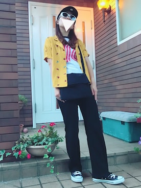 「JOYRICH」｜「アイテム（帽子）」を使った、ma.さん（レディース・157cm）の春コーディネート