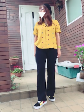 「COLONY 2139（コロニートゥーワンスリーナイン）のアイテム（ハンチング/ベレー帽）」を使った、ma.さん（レディース・157cm）の夏コーディネート