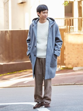 「UNITED ARROWS（ユナイテッドアローズ）のアイテム（その他アウター）」を使った、ましこさん（メンズ・172cm）の冬コーディネート