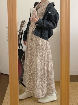 「Te chichi（テチチ）のアイテム（デニムジャケット）」を使った、やさい🥑さん（レディース・155cm）の春コーディネート